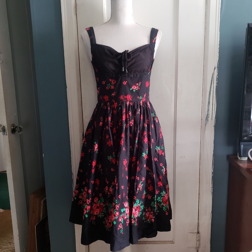 Hell Bunny skull and roses dress